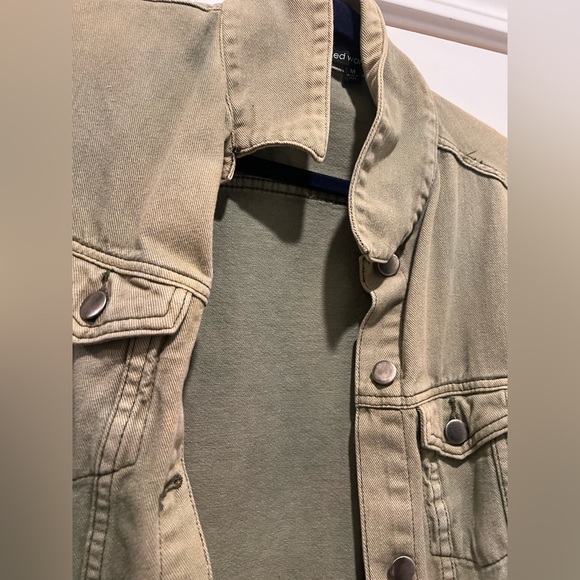 Naked Wardrobe Green distressed denim jacket - Picture 10 of 10